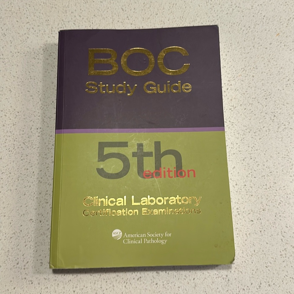 BOC study guide for CLT/MLT certification 5th edition.